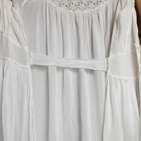 Vintage Lace Victorian 70s Style Nightgown Slip and Coat XS - Picture 5 of 16